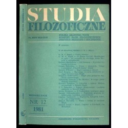 Studia Filozoficzne. Miesięcznik. 1981. Nr 12 (193)