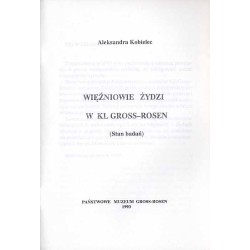 Więźniowie Żydzi w KL Gross-Rosen. (Stan badań)