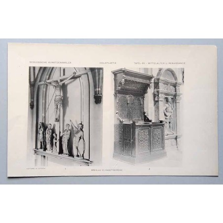 Bilderwerk schlesischer Kunstdenkmäler. Mappe I: Mittelalter. Renaissance. Holzplastik. Tafel 65: Breslau [Wrocław]. Elisabethki
