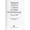 Kampania wyborcza i wybory do Sejmu Ustawodawczego 19 stycznia 1947