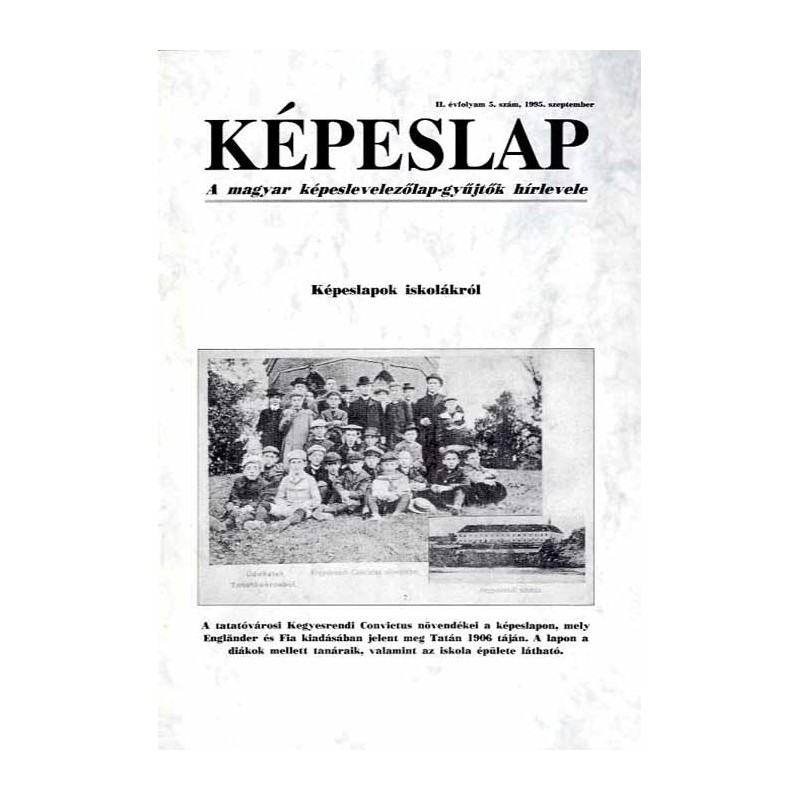[czasopismo pocztówkowe] Képeslap. R.2 (1995). Nr 5 (Szeptember 1995). A magyar képeslap-gyűjtők hírlevele