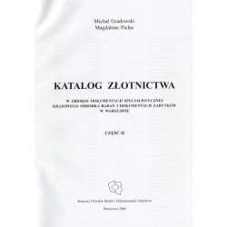 Katalog złotnictwa w zbiorze dokumentacji specjalistycznej Krajowego Ośrodka Badań i Dokumentacji Zabytków w Warszawie. 2cz. w 2