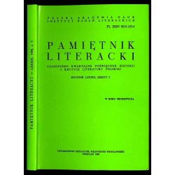 Pamiętnik Literacki. Czasopismo kwartalne poświęcone historii i krytyce literatury polskiej. R.89. Z.3