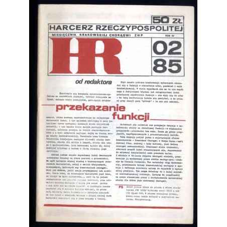 Harcerz Rzeczypospolitej. Miesięcznik Krakowskiej Chorągwi ZHP. R.4 (1985). Nr 2