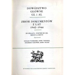 Dowództwo Główne GL i AL. Zbiór dokumentów z lat 1942-1944. Rozkazy, instrukcje, regulaminy