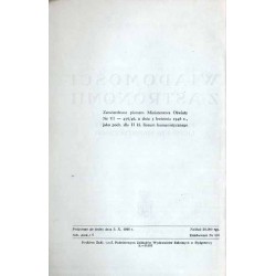 Wiadomości z astronomii. Podręcznik dla II klasy liceum humanistycznego