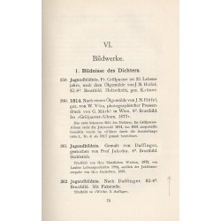 Katalog einer Wiener Grillparzer-Sammlung. Mit bibliographischen Anmerkungen, einem Verzeichnis der Bildnisse des Dichters und P