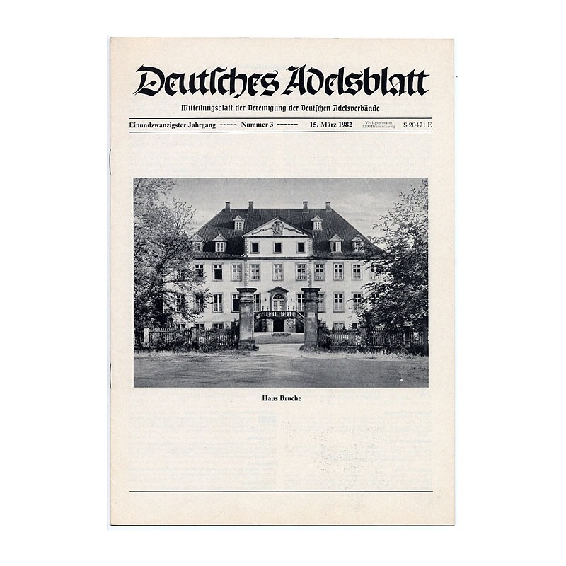Deutsches Adelsblatt. 21. Jahrgang (1982). Nr 3 (15 III 1982) [Haus Bruche]