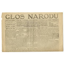 Głos Narodu. R.25 (1917). Nr 259 (3 listopada 1917). Wydanie wieczorne