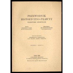 Przewodnik Historyczno-Prawny. Czasopismo kwartalne. R.1 (1930). Z.2