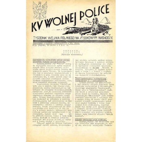 Ku Wolnej Polsce. Tygodnik Wojska Polskiego na Środkowym Wschodzie. Codzienny biuletyn informacyjny. 1942. Nr 35-B (13 marca 194