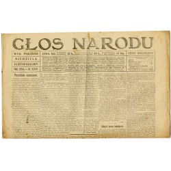 Głos Narodu. R.25 (1917). Nr 259 (4 listopada 1917). Wydanie poranne