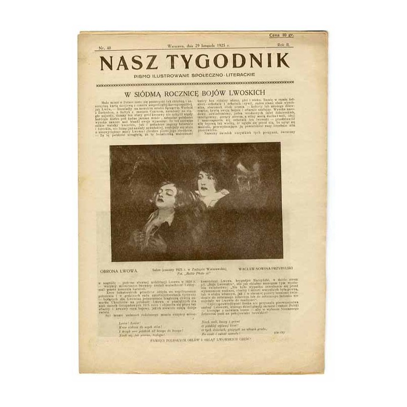 Nasz Tygodnik. Pismo ilustrowane społeczno-literackie. R.2 (1925). Nr 48 (29 listopada 1925)