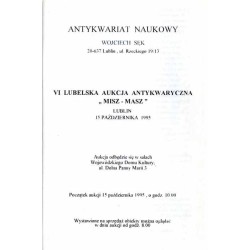 Lubelski Antykwariat Naukowy "Omega". VI Aukcja Antykwaryczna "Misz-Masz" Lublin 15.10.1995