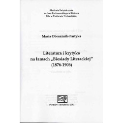 Literatura i krytyka na łamach "Biesiady Literackiej" (1876-1906)