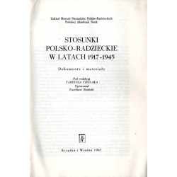 Stosunki polsko-radzieckie w latach 1917-1945. Dokumenty i materiały
