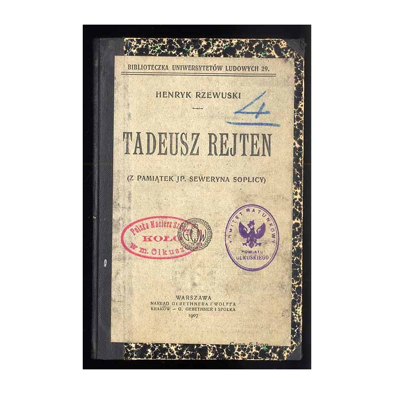 Tadeusz Rejten (Z pamiątek jp. Seweryna Soplicy)