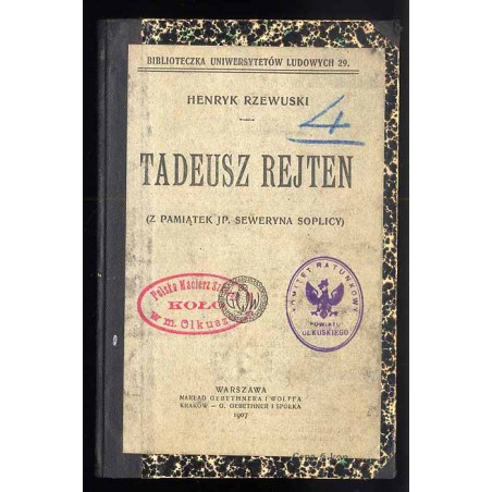 Tadeusz Rejten (Z pamiątek jp. Seweryna Soplicy)