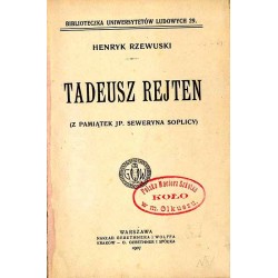 Tadeusz Rejten (Z pamiątek jp. Seweryna Soplicy)