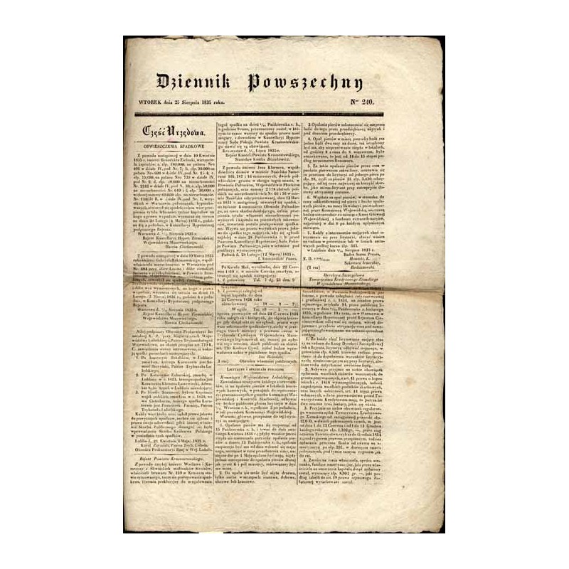 Dziennik Powszechny. 1835. Nr 240 (25 sierpień 1835)
