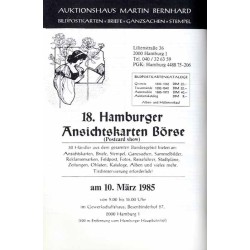 [Martin Bernhard] 38. Auktion Bildpostkarten und Randgebiete der Philatelie Photographica im Gewerkschaftshaus, 2000 Hamburg 1.