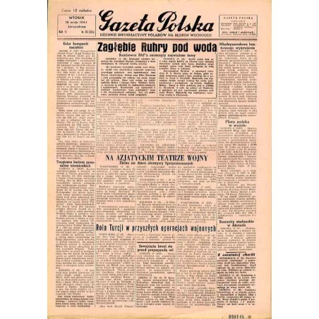 Gazeta Polska. Dziennik informacyjny Polaków na Bliskim Wschodzie. R.3 (1943). Nr 116 (555) (18 maja 1943)