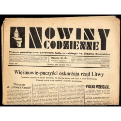 Nowiny Codzienne. Pismo poświęcone sprawom ludu polskiego na Śląsku Opolskim. R.26 (1936). Nr 169 (26 lipca 1936)
