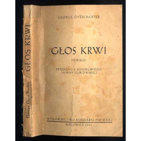Głos krwi. Powieść