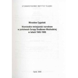 Niemieckie mniejszości narodowe w państwach Europy Środkowo-Wschodniej w latach 1945-1995,