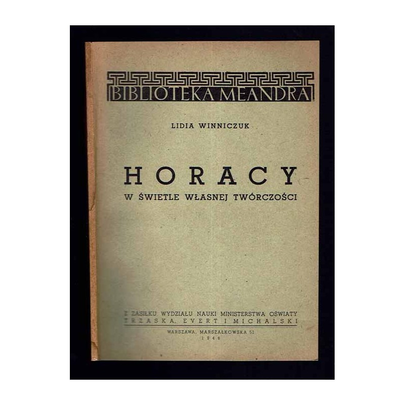 Horacy w świetle własnej twórczości
