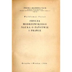 Frycza Modrzewskiego nauka o państwie i prawie