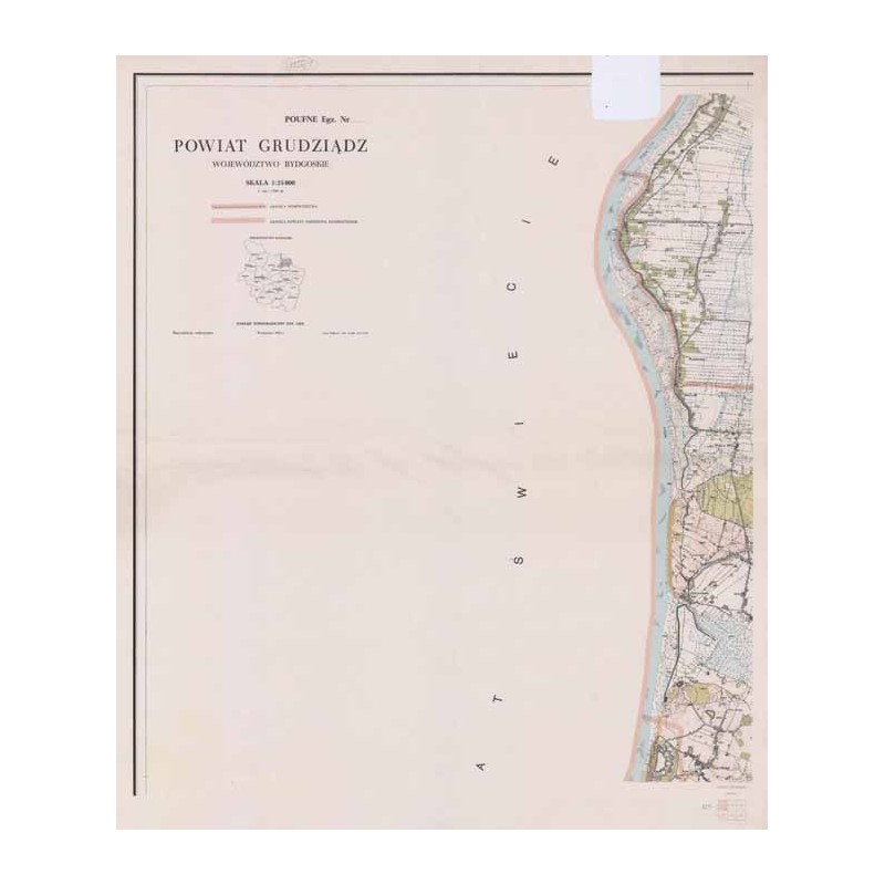 Powiat Grudziądz. Województwo bydgoskie. Skala 1:25 000 (mapa w 6 arkuszach 1964)