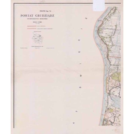 Powiat Grudziądz. Województwo bydgoskie. Skala 1:25 000 (mapa w 6 arkuszach 1964)