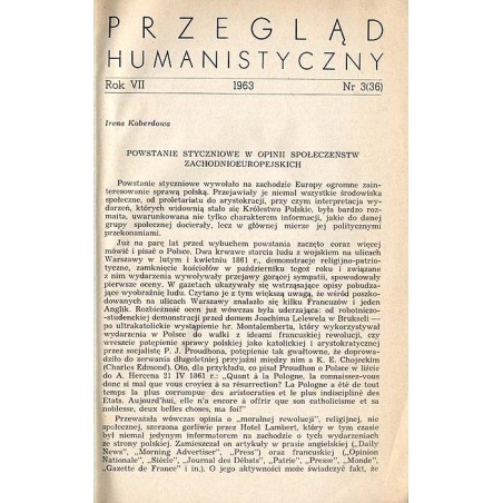 Przegląd Humanistyczny. R.VII (1963) nr 3 (36)