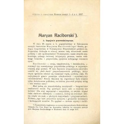 Maryan Raciborski. Przemówienia wygłoszone na uroczystem posiedzeniu Krakowskiego Oddziału Polskiego Towarzystwa Przyrodników im
