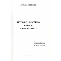 Piotrków - Radomsko u progu niepodległości