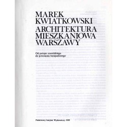 Architektura mieszkaniowa Warszawy. Od potopu szwedzkiego do powstania listopadowego