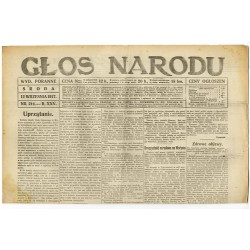 Głos Narodu. R.25 (1917). Nr 214 (12 września 1917). Wydanie poranne