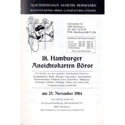 [Martin Bernhard] 37. Auktion Bildpostkarten und Randgebiete der Philatelie Photographica im Gewerkschaftshaus, 2000 Hamburg 1.