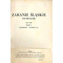 Zaranie Śląskie. Kwartalnik. R.23 (1960). Z.4 (X-XII 1960)