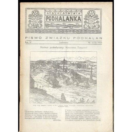 Podhalanka. Pismo Związku Podhalan. R.4 (1985). Nr 2 (12). Numer poświęcony Nowemu Targowi