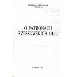 O patronach rzeszowskich ulic