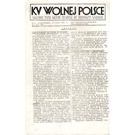 Ku Wolnej Polsce. Tygodnik Wojska Polskiego na Środkowym Wschodzie. Codzienne pismo Wojska Polskiego na Środkowym Wschodzie. 194