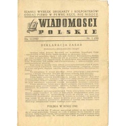 Wiadomości Polskie. R.4 (1942). Nr 1 (58) (1.I.1942)