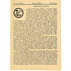 WRN [Wolność Równość Niepodległość]. R. 5 (1943). Nr 6 (112) (19 marca 1943)