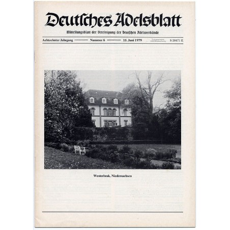 Deutsches Adelsblatt. 18. Jahrgang (1979). Nr 6 (15 VI 1979) [Westerbrak, Niedersachsen]