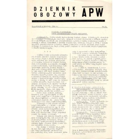 Dziennik Obozowy APW. 1944. Nr 54 (4 kwietnia 1944)