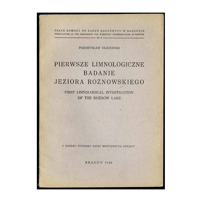 Pierwsze limnologiczne badanie Jeziora Rożnowskiego