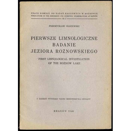 Pierwsze limnologiczne badanie Jeziora Rożnowskiego