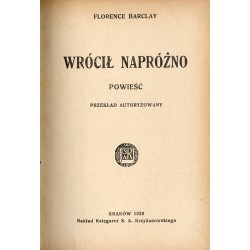 Wrócił napróżno. Powieść